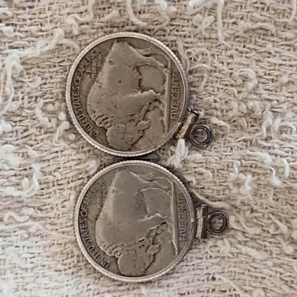 1935 buffalo Nickel earrings!